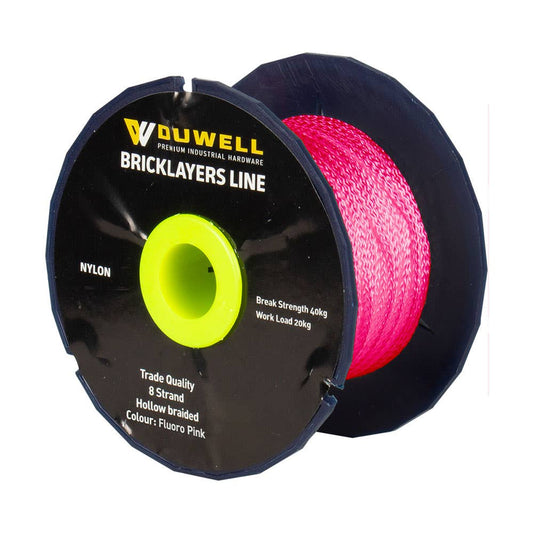 Bricklayers Nylon Line Fluoro Pink 100m 4232004 BL100FP