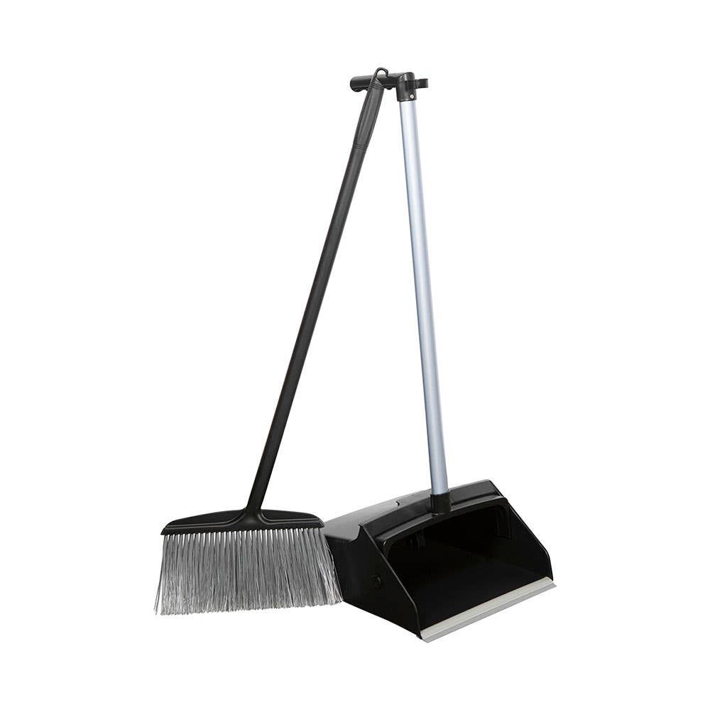 Lobby Dust Pan & Broom Set Black/Grey 1032056 12049