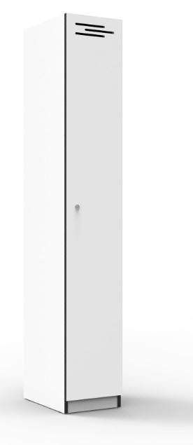 1 Door Melamine Locker Natural White 1,850 x 305 x 455mm_40045054_WRML-305/1 / NW