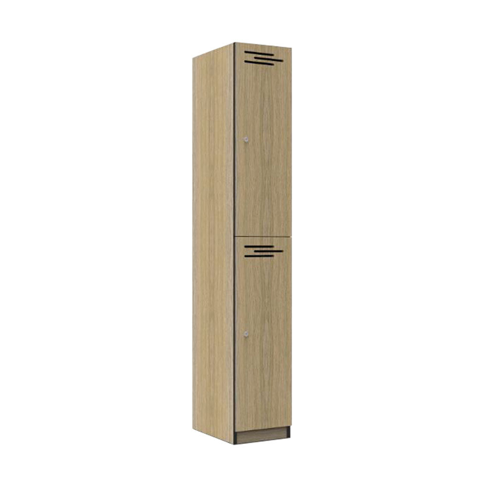 Locker 2 Door Melamine Nat Oak 1850Hx305Wx 455mm D   WRML-305/2 / NO_40045055_WRML-305/2 / NO