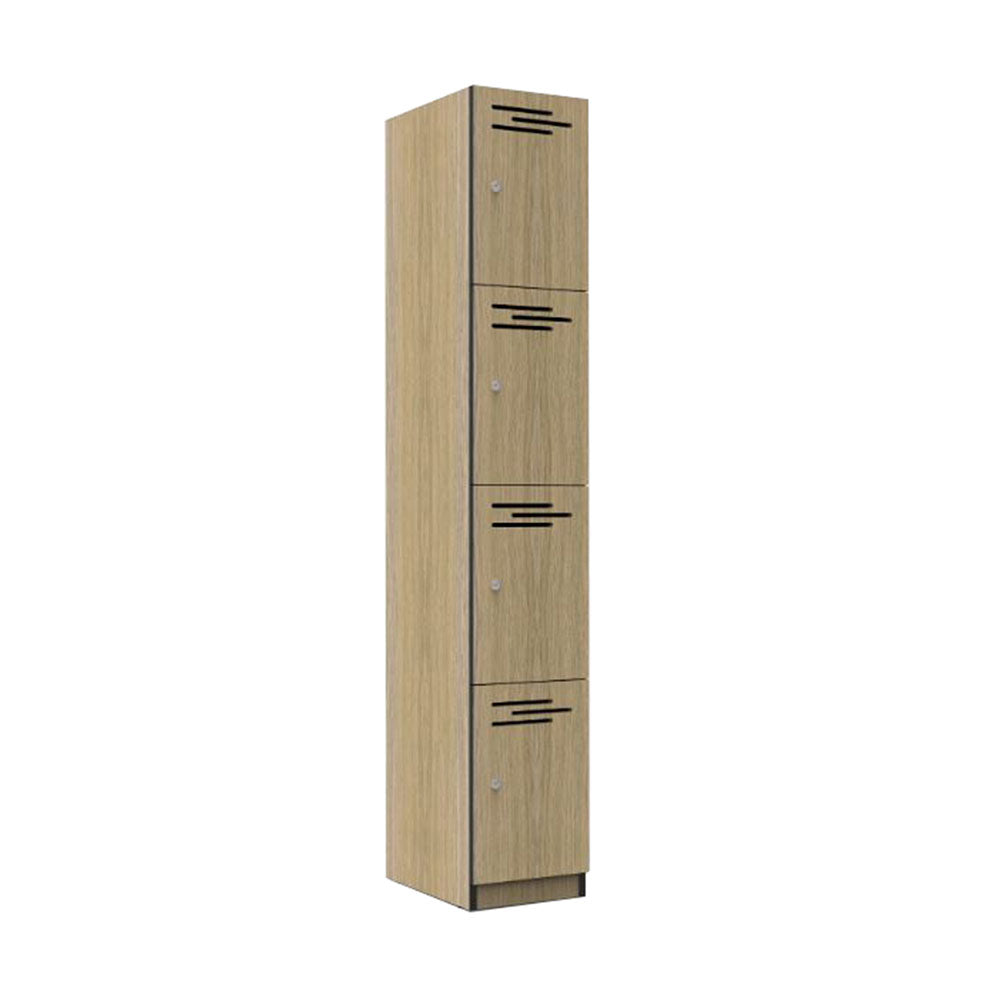 4 Door Locker Melamine Natural Oak 1,850 x305 x 455mm_40045059_WRML-305/4/ NO