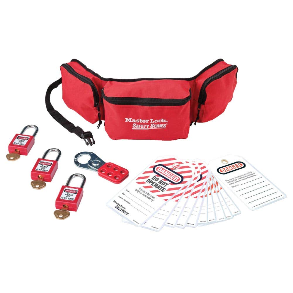 Personal Lockout Kit Pouch Padlocks & Tags Keyed Alike 91018209 1456P410KA