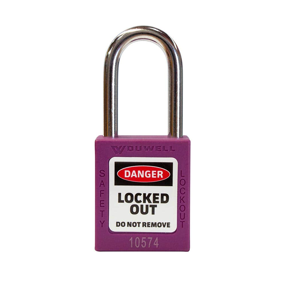 Lockout Safety Padlock Keyed Different Purple 38/44mm 55075187 LOSPPUR