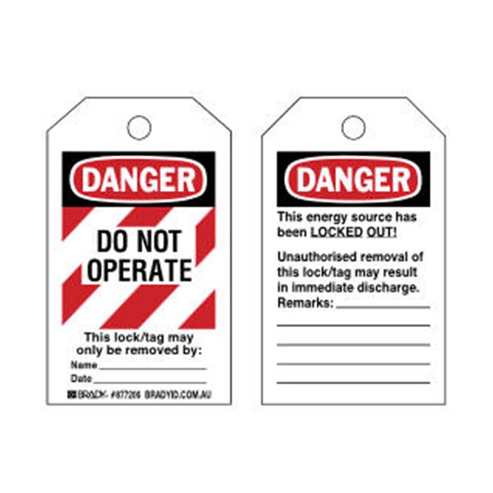 Toughwash Safety Tag DO NOT OPERATE 40034679 877205