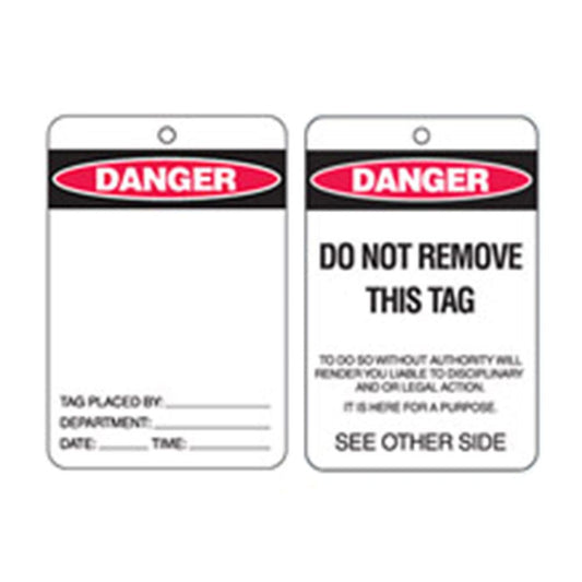 Lockout Tagout Lrg Eco Lo.Tag Rev.Side#1 Blank Pk100 79901605 842360