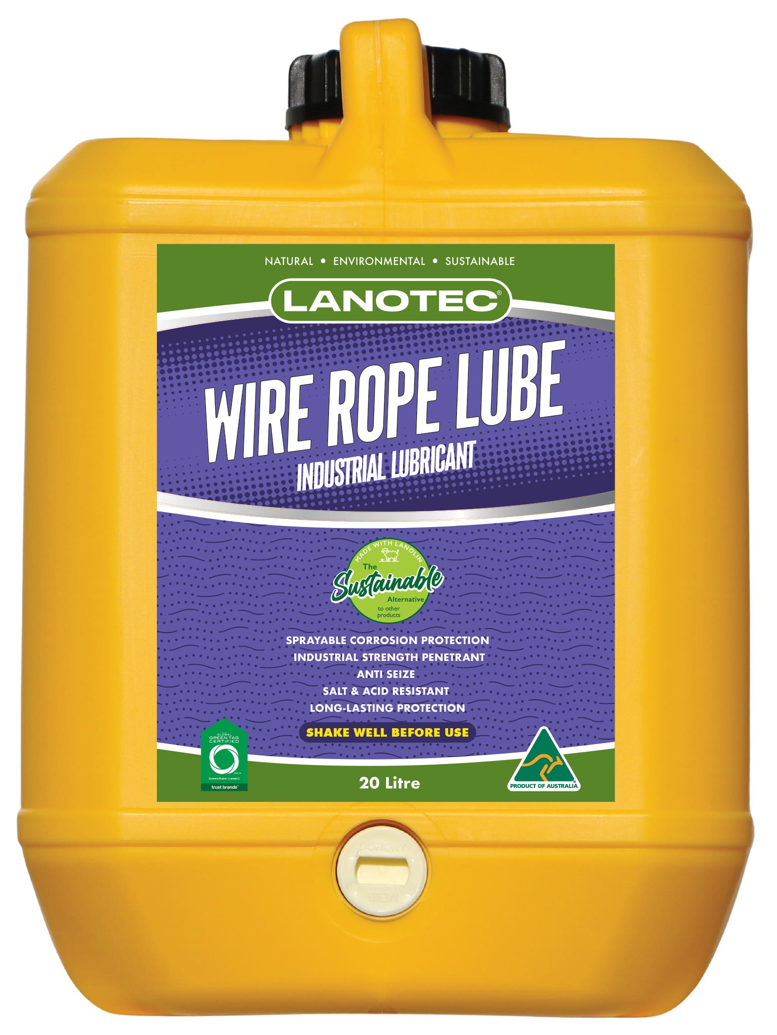 Wire Rope Lanolin Lubricant 20L 60013760 HW RL20-CUBE
