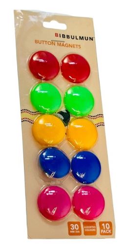Bibbulmun Magnet Buttons 30mm Pack 10 Assorted_40058442_Bibbbutton