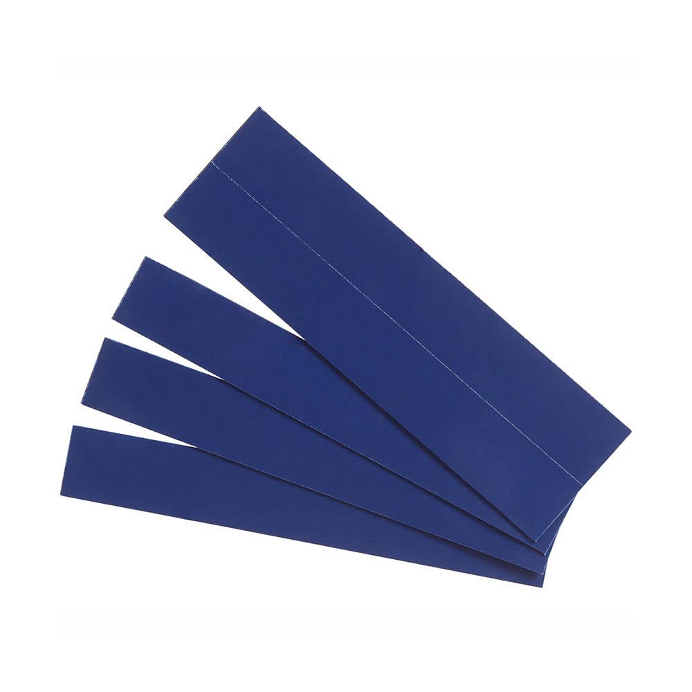 Writable Magnet Strips Blue 150 x 22mm 25 Pack 1037591 QTMBS6