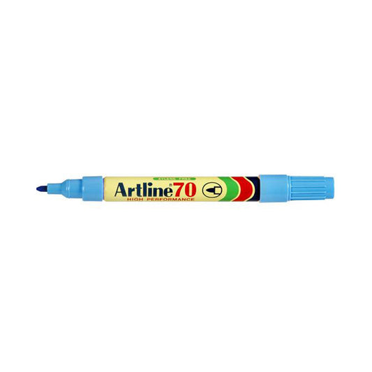 Artline 70 Permanent Marker Bullet Point 1.5mm Box 12 Light Blue_9034464_107013