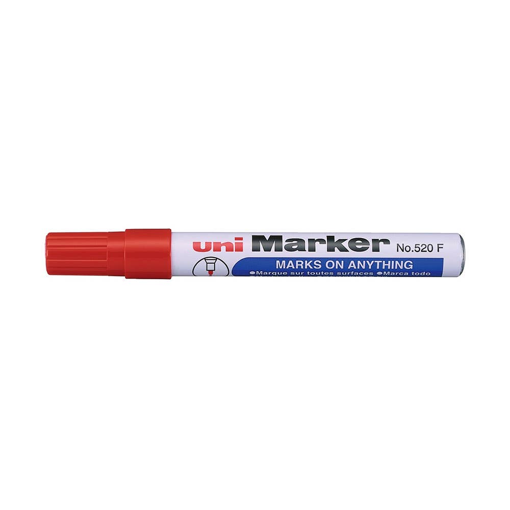 Uni 520 Bullet Tip Permanent Marker Red 12 Pk 79918253 520R