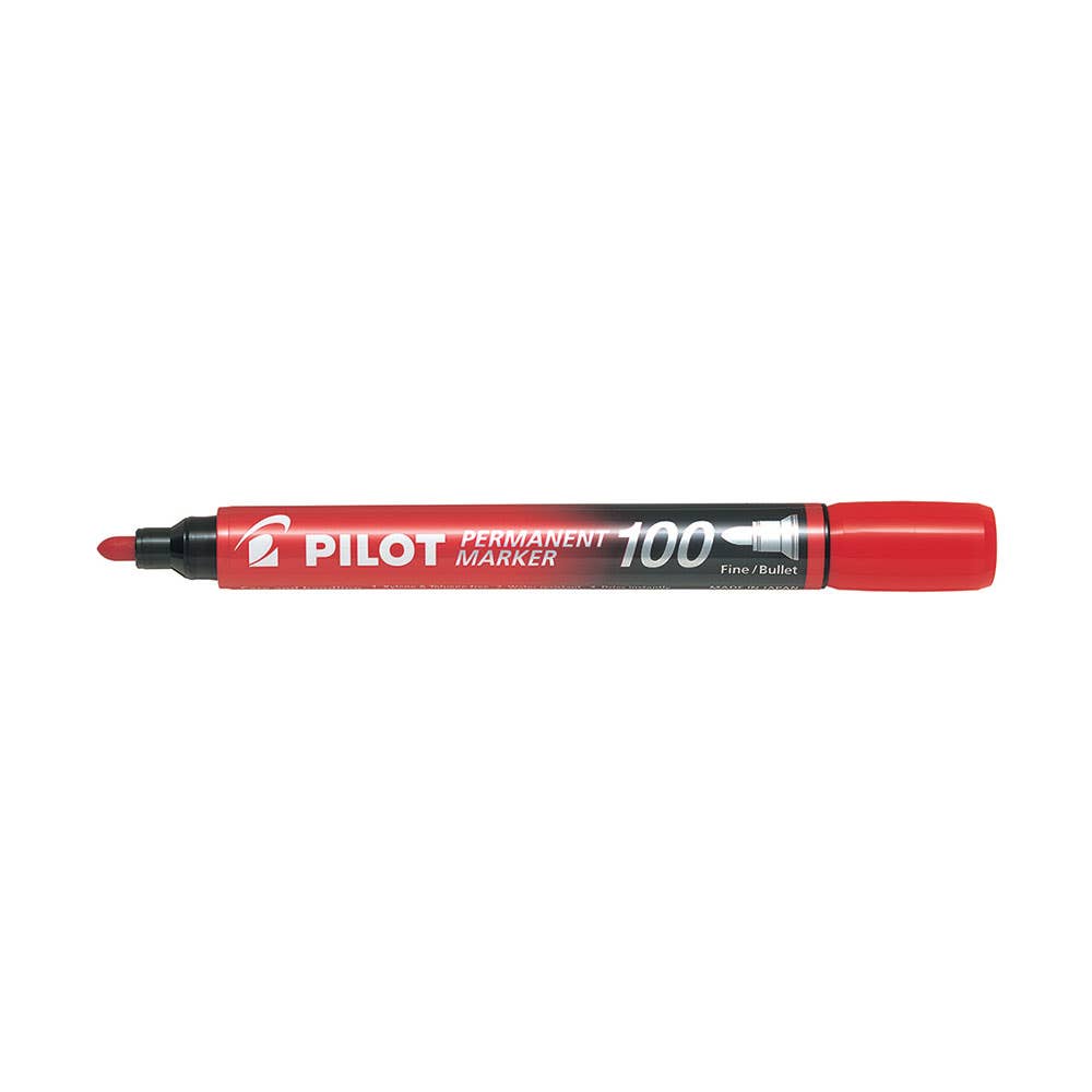 SCA 100 Bullet Tip Permanent Marker Red 12 Pk 40035981 39870