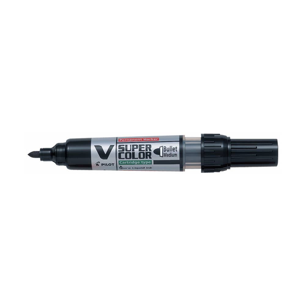 V Super Colour BegreeN Permanent Marker Bullet Tip 4.5mm Black 10 Pk 40035972 26918
