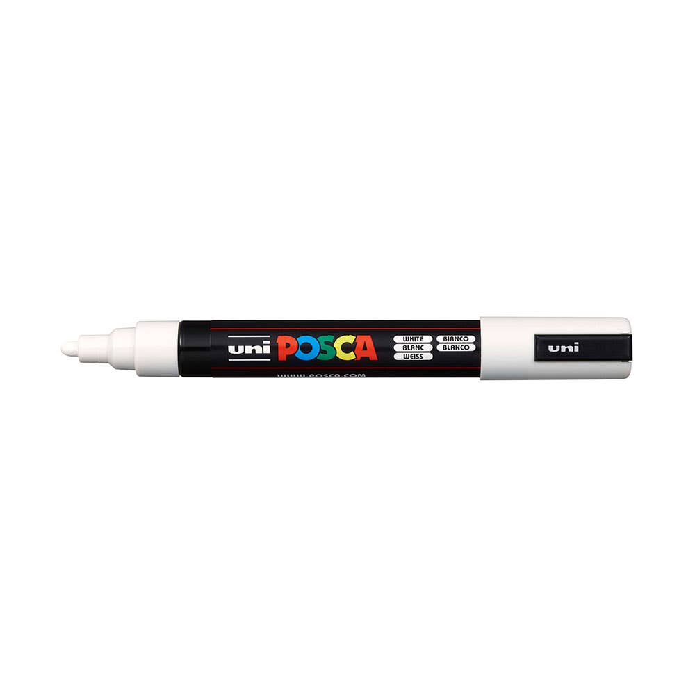 Uniball Posca PC5M Poster Marker Medium Bullet Point 2.5mm White 9001254 PC5MWH