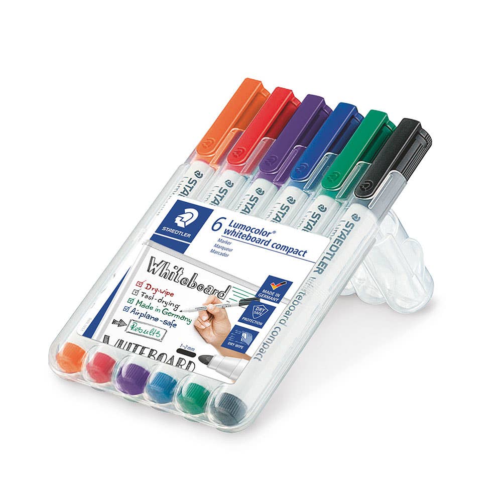 Whiteboard Marker Bullet Point Assorted Wallet 6 Colours Staedtler 40044626 341WP6