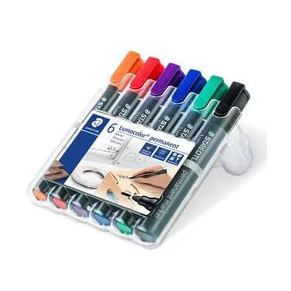 Perm Marker Bullet Wallet Of 6 Asstd Colours Staedtler ATOM perm-marker-bullet-wallet-of-6-asstd-colours-staedtler-atom