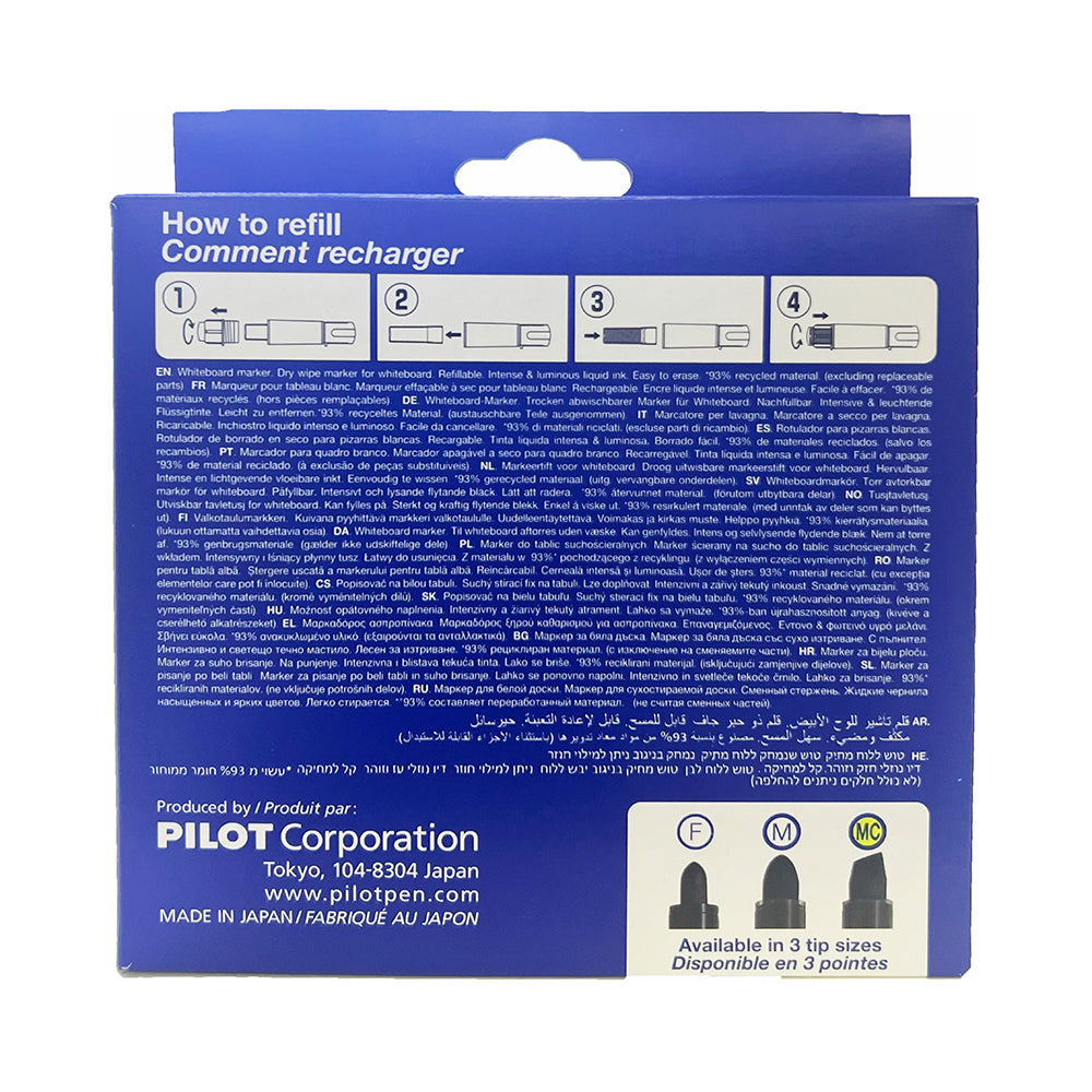 Pilot Begreen V Board Masters Whiteboard Markers 2.2mm-5.2mm Chisel 5 Pack_1044947_12812