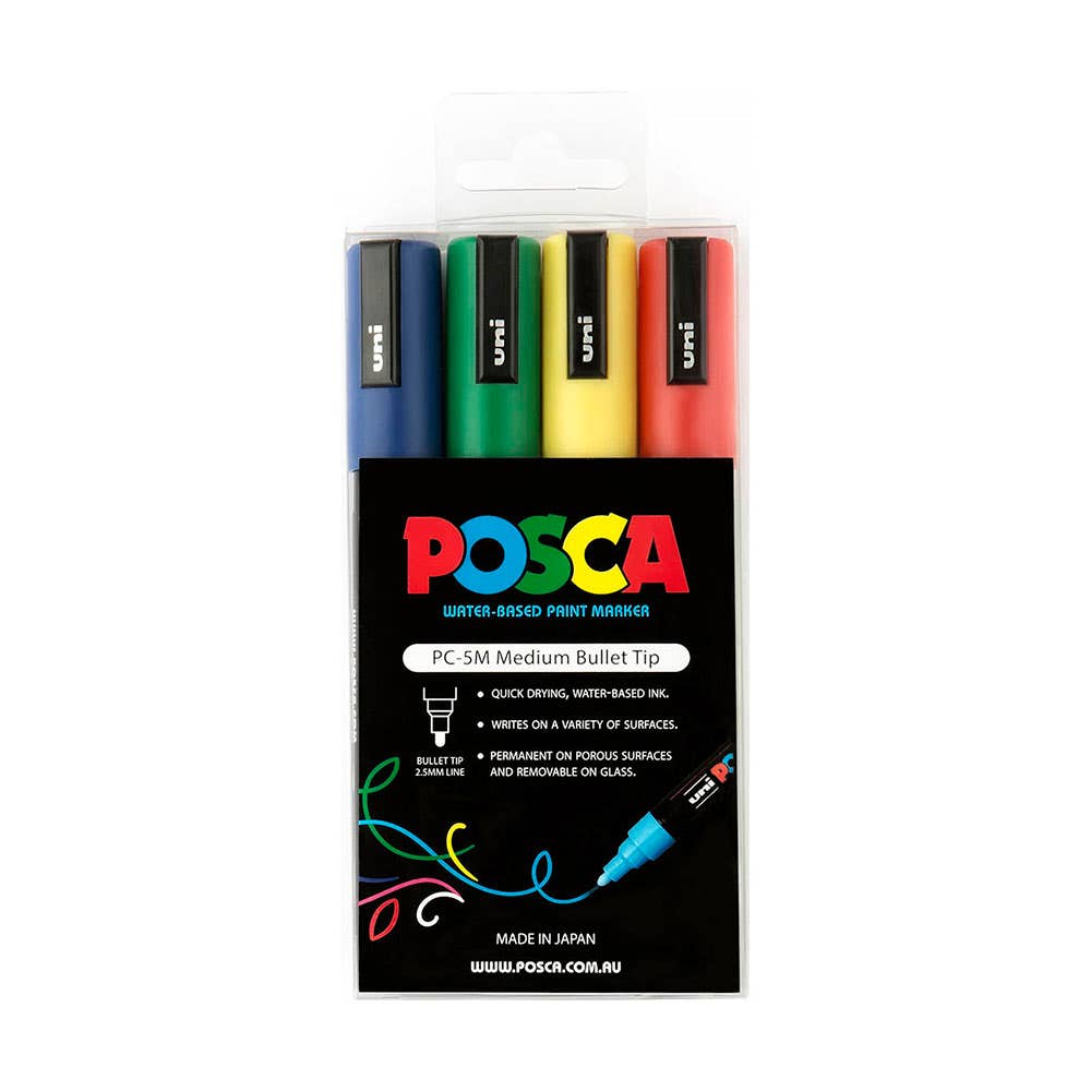 Medium Bullet Tip Markers 2.5mm Assorted 4 Pk 40036664 PC5M4PASS