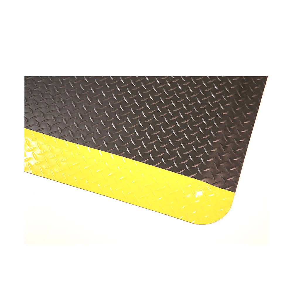 DIAMOND PLATE GEL Anti-fatigue Mat In Black/yellow 0.9m X 6m 459601 DIAMOND PLATE GEL0.9x6m