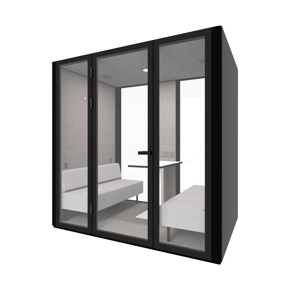 B.Quiet 2-4 Pesron Meeting Pod 2200Hx2200Wx1200D Black_40044414_BQ-MPOD BL-GP18-BK