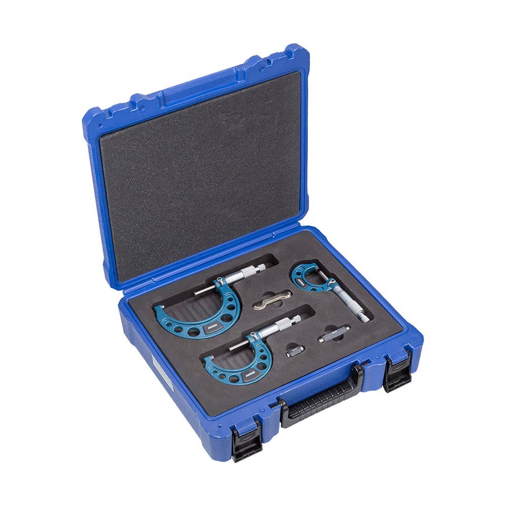 3 Piece Outside Micrometer Set Metric 0-75mm 40032762 AC-321-003-03