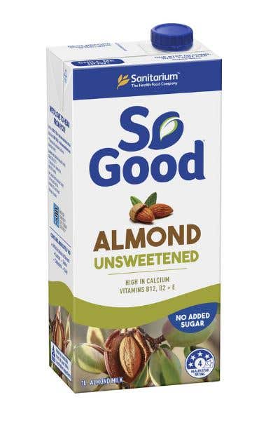 Sanitarium So Good Almond Milk Unsweetened 1L 12 Pack 1025843 371105