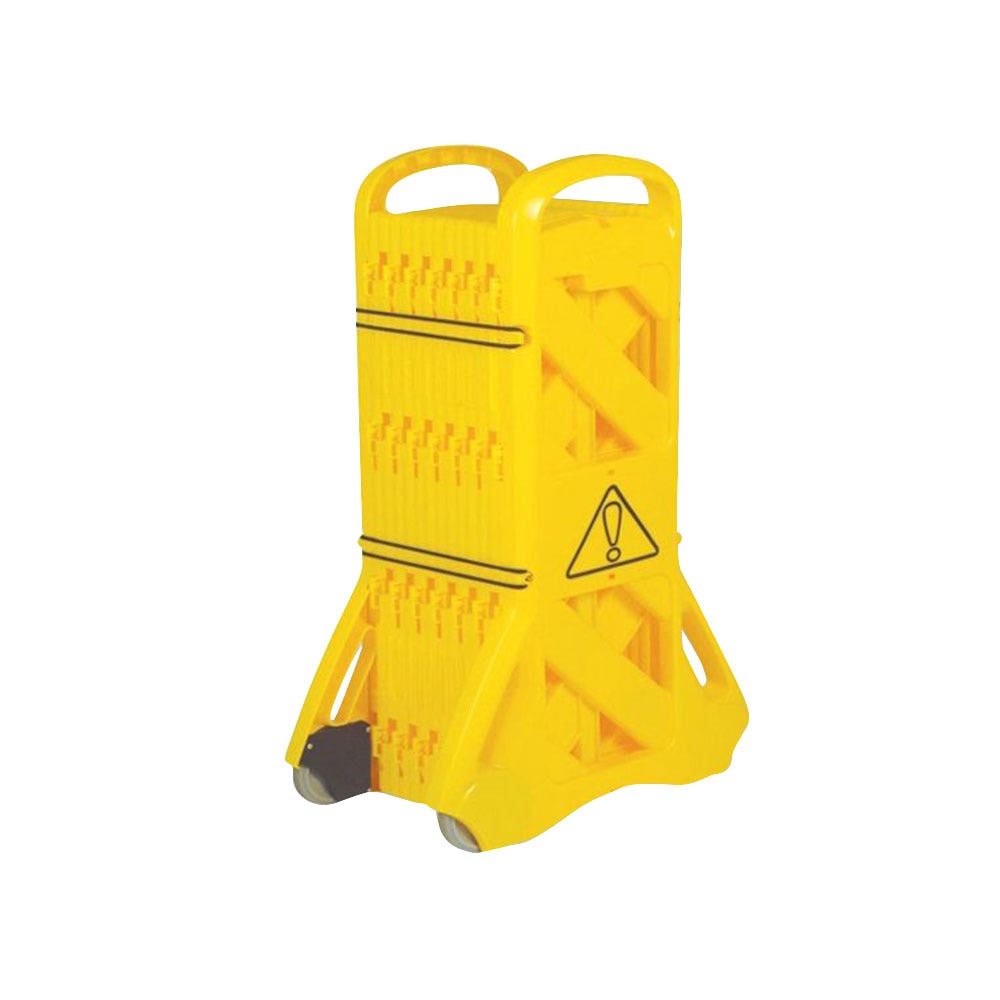Mobile Safety Barrier 16 Panels & Wheels 4m 218397 A0691