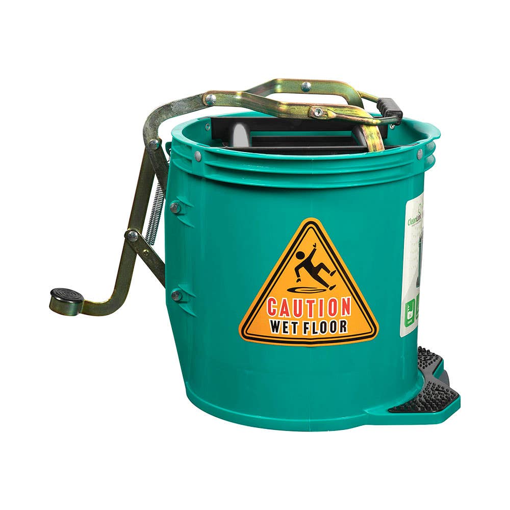 Heavy Duty Metal Wringer Mop Bucket 16L Green 9024235 12002
