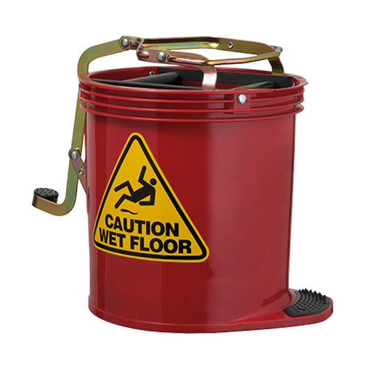 Contractor Wringer Mop Bucket Plastic 15L Red 60012573 165423