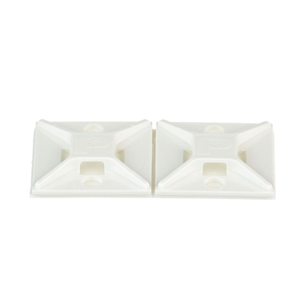 Cable Tie Mount Self Adhesive White 25.4 x 25.4mm Pk 100 40000875 PANABm2S-A-C