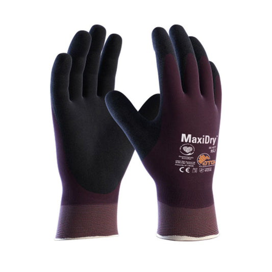 Gloves Nitrile Rubber Foam Fully Coated Knitwrist MaxiDry Size 10 ATG_205948_56-427-10