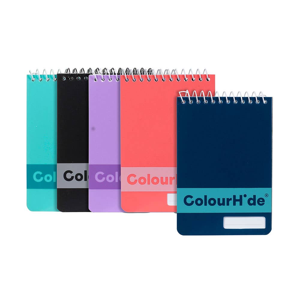 Colourhide Spiral Notebook Assorted Colours 112 x 77mm 96 Pages 5 Pack 1031088 1715499M