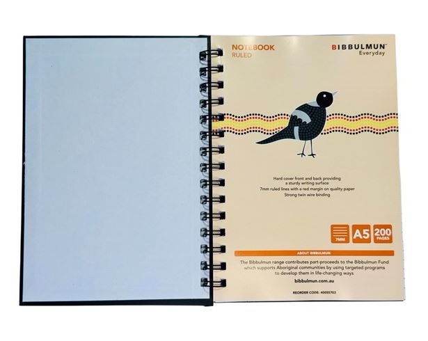 Bibbulmun Hard Cover Notebook A5 200 Pages Black_40055703_Notebook A5 200 Pages Black