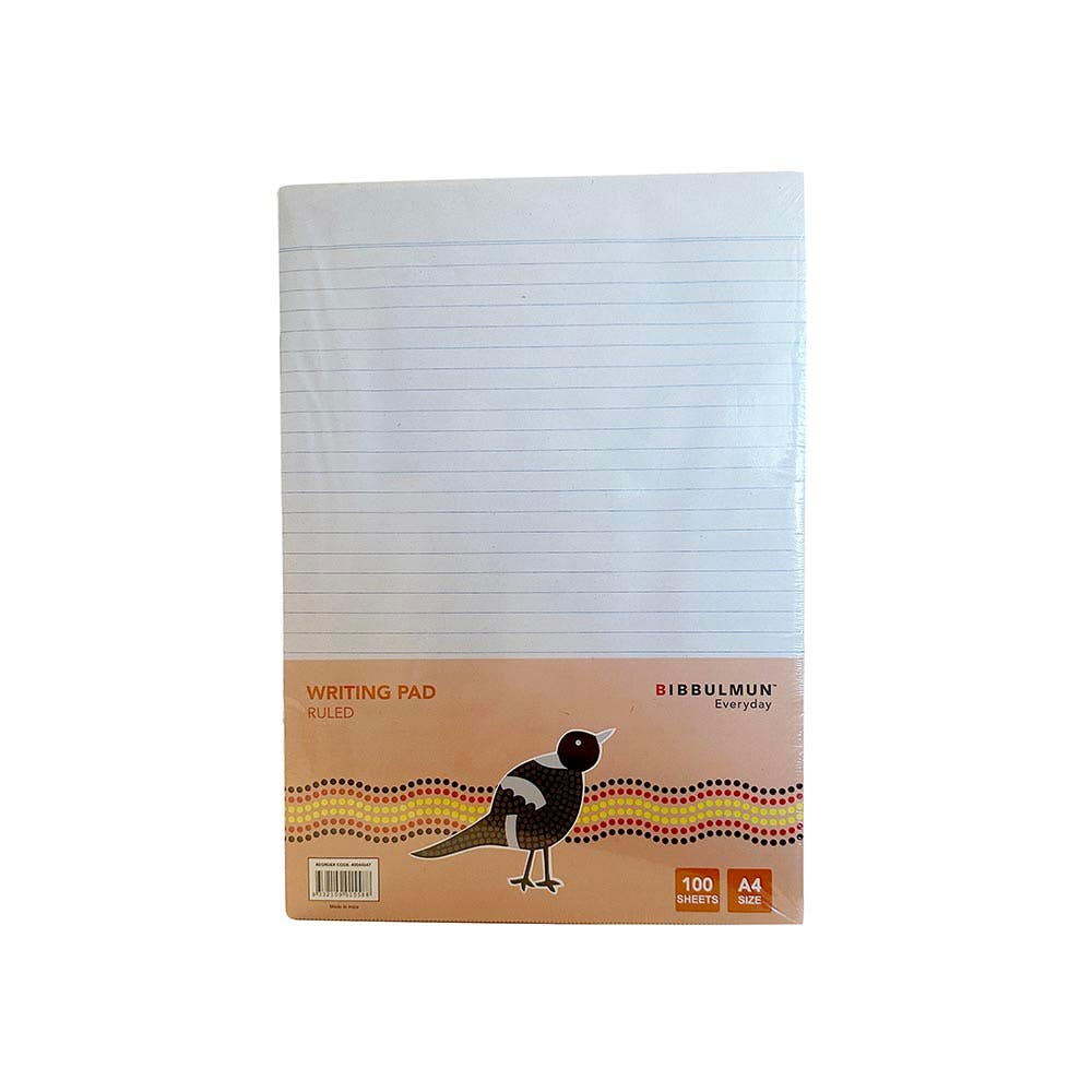 Ruled Writing Pads White 100 Sheets A4 Bibbulmun_40044647_NPL-40044647