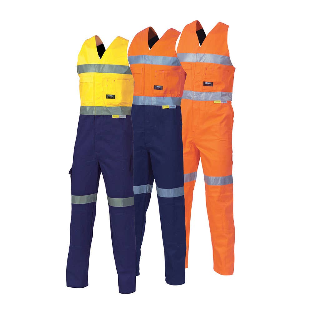 Hi-Vis Overalls Taped Action Back 311gsm DNC3857