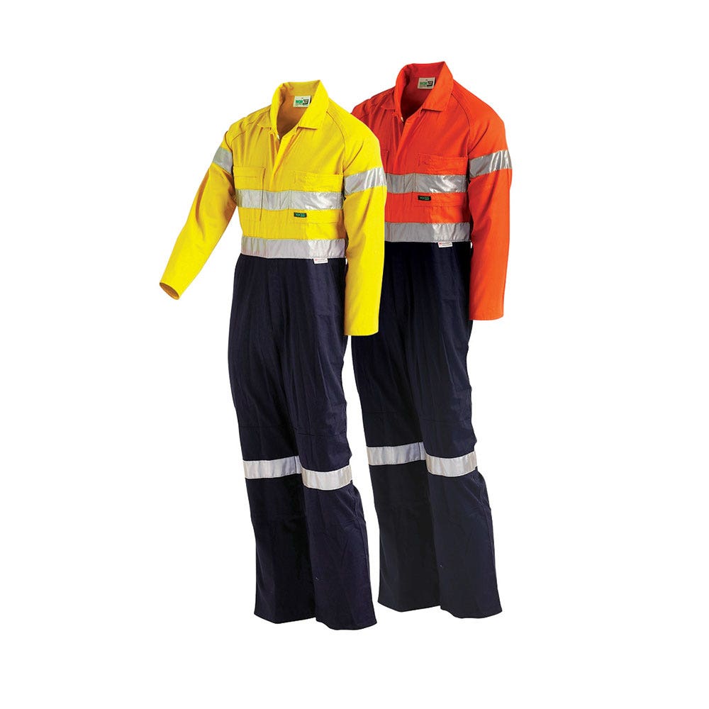 4002 Hi-Vis Overalls Taped Two-Tone Lightweight 190gsm 4002