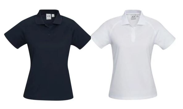 Shirt Polo S/S Womens Polyester Sprint Biz BAE Logo BAEHKP300LSWHT_BAEHKP300LSWHT