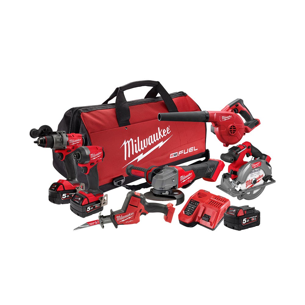 M18 FUEL 6 Piece Cordless Power Tool Kit 40068541 M18FPP6A4503B