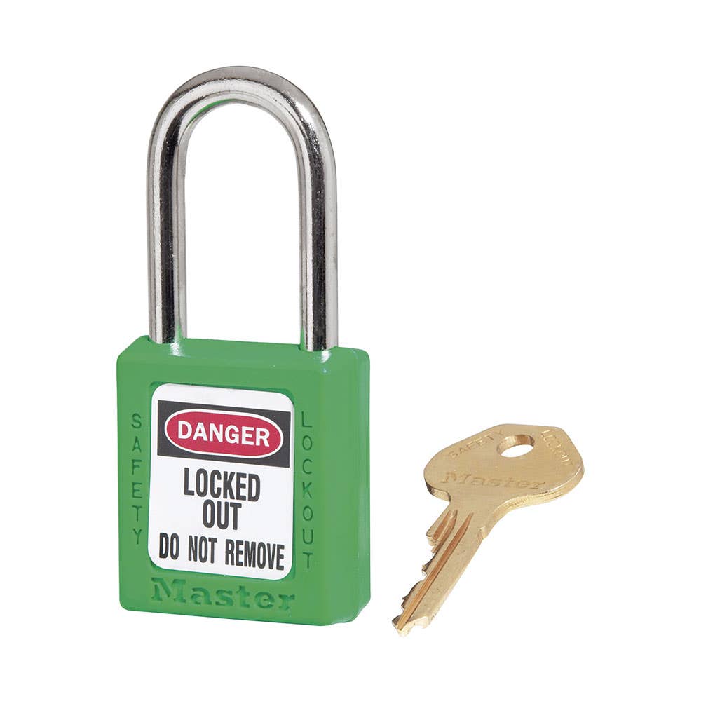 Padlock Lockout 0410 Zenex 38/44mm Green KA Pk 6 91018291 0410GRNKA6