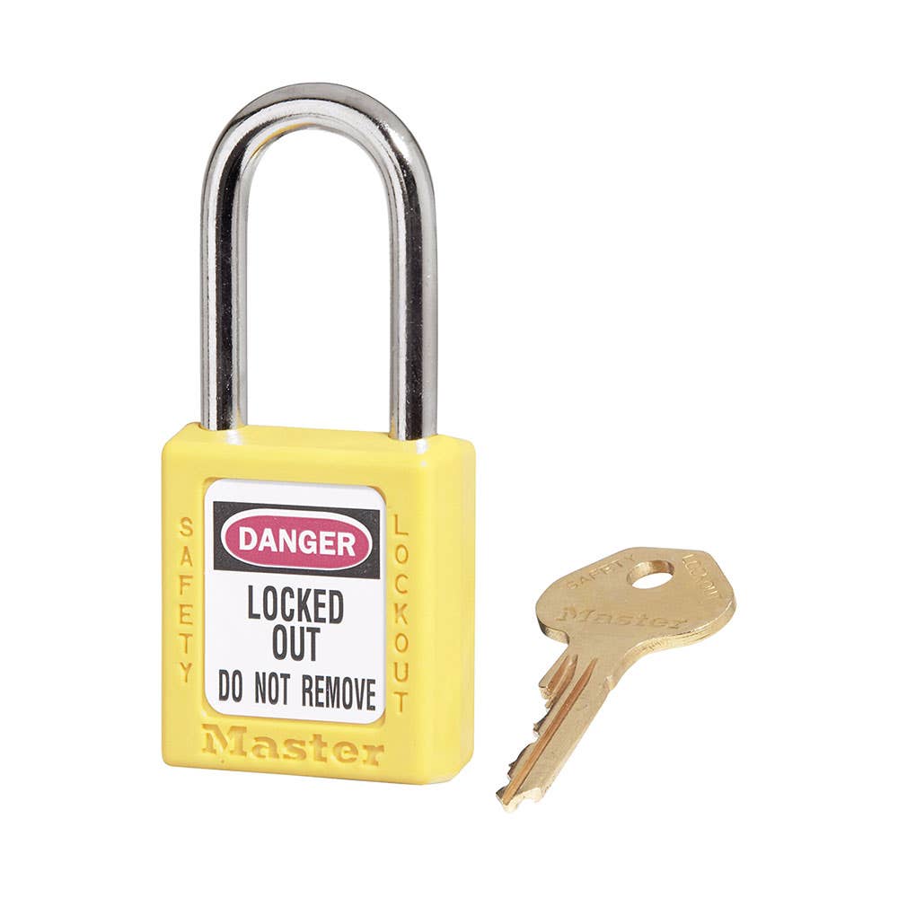 Padlock Lockout 0410 Zenex 38/44mm Yellow KA Pk50 Master Lock 40032659 0410YLWKA50ENG-KONIAMBO