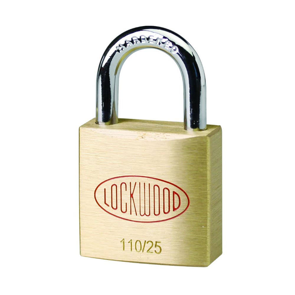 Lockwood 25mm Solid Brass 110 Series 4 Pack 497787 110/25/115/4ndp
