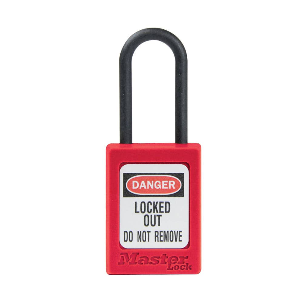 S32 Thermoplastic Safety Padlock Red Keyed Alike 8 Pack 546347 RS32REDKA8