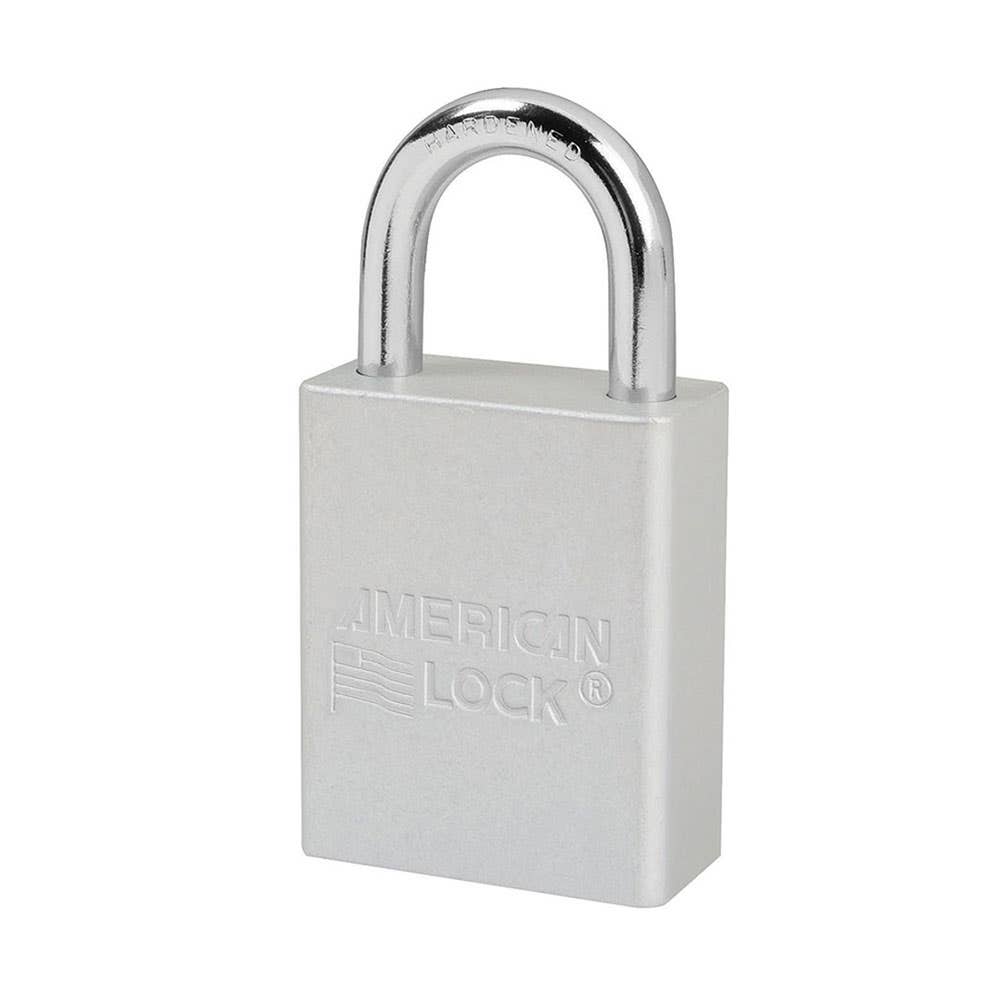 Anodised Aluminium Lockout Padlock 25mm Shackle Silver 40040835 S1105CLR