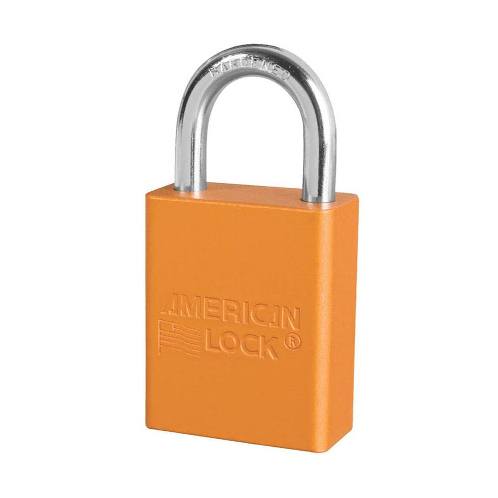 Anodised Aluminium Lockout Padlock 25mm Shackle Orange 40040837 S1105ORJ