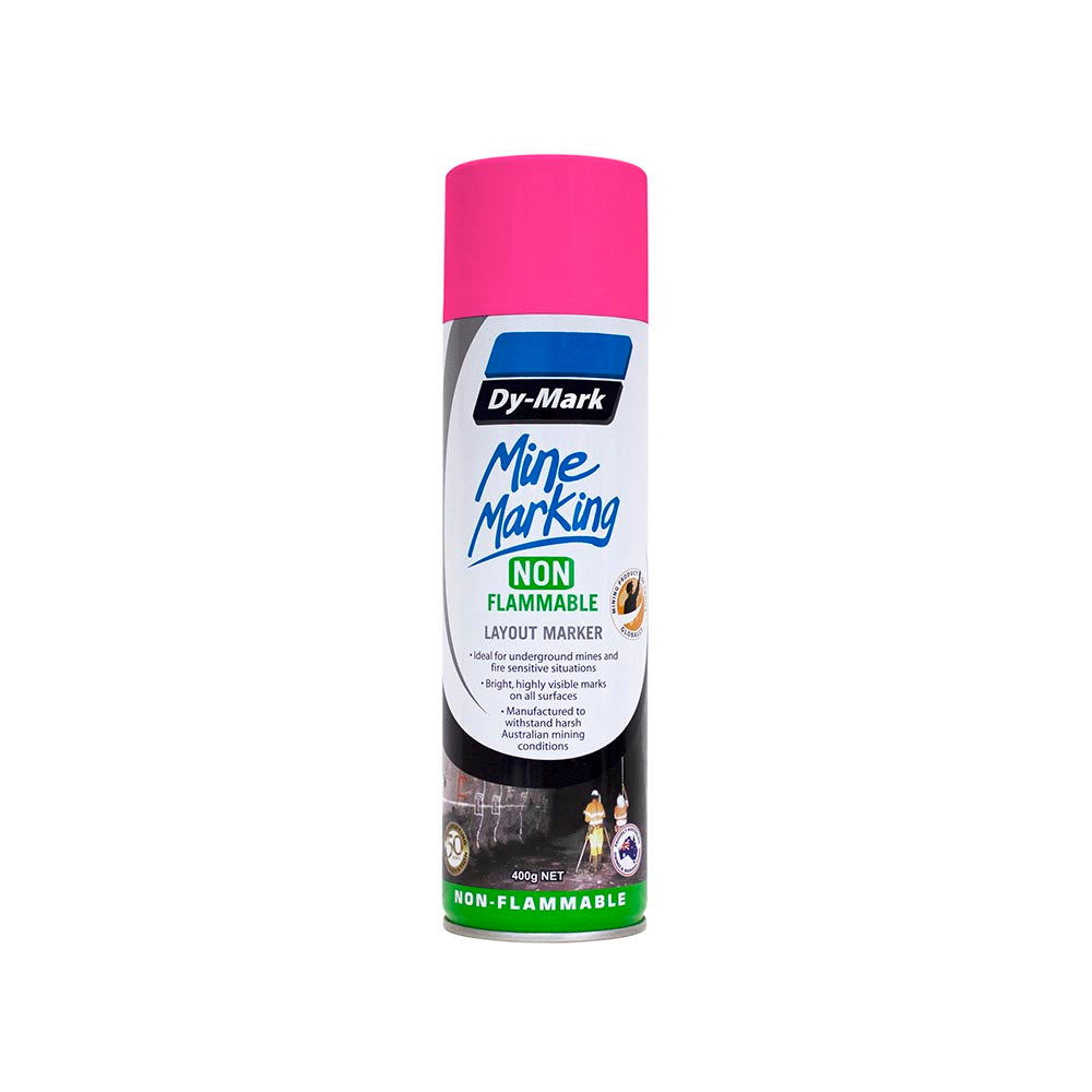 Marking Paint Mine Marking Non-Flammable Horizontal Fluoro Pink Aerosol 400g Dy-Mark_90888020_38023529