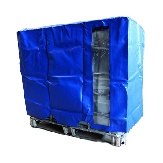 PVC IBC Pallet Cover wtih Clear Window Blue 1 x 1.21 x 1.02m 40033974 P-VF-IBC
