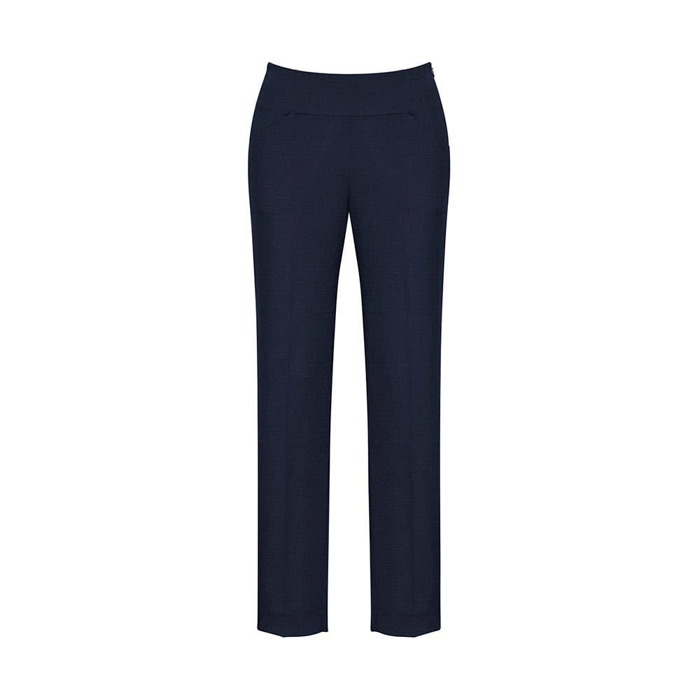 Ladies Bandless Slim Leg Pant Navy - 14 36015048 10121-NAV-14