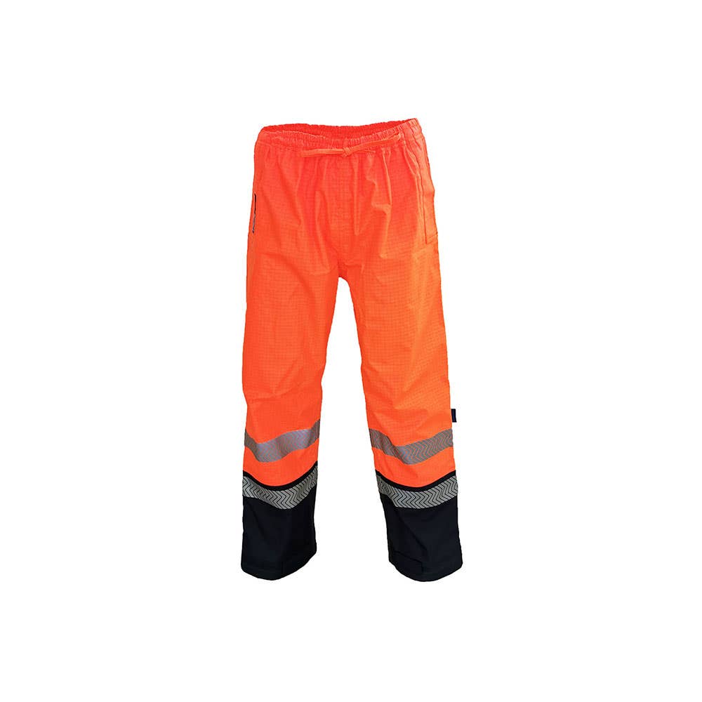 3472 Hi-Vis FR HRC2 Taped Rain Pants 280gsm Orange/Navy EBCDNC3472ON