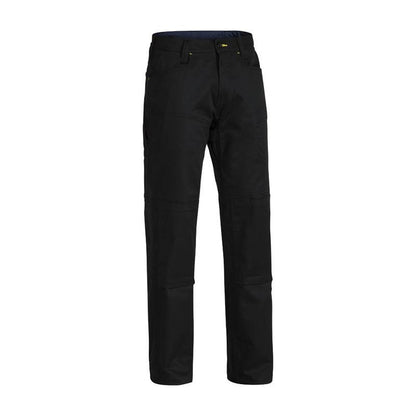 Pants 102R Black Cotton Twill Ripstop 234gsm Vent X Airflow Bisley_36001543_BP6474_BBLKR102