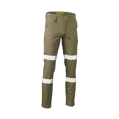 BPC6008T Hi-Vis Stretch Cotton Taped Cargo Pants 280gsm Khaki 102R_40049241_BPC6008T_BCDRR02