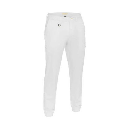 BPC6028 Stretch Cotton Cuffed Cargo Pants 280gsm White 102R 40049259 BPC6028 BWHTR02